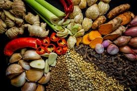 bahan kering dan rempah